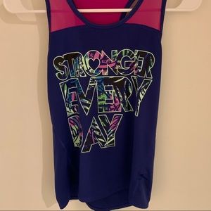 Girls Purple Athletic Tank Top